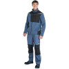 ČERVA STIRLING STRETCH - Pánský pracovní svetr na zip s kapsami - modrý (Velikost 4XL)